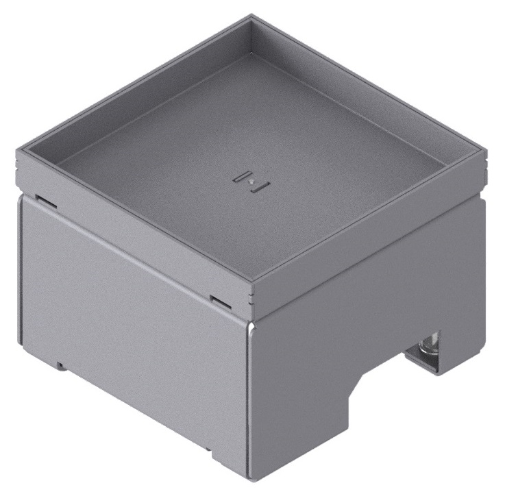 Produktbild UBD 130 129  -  Unterflur-Bodendose UBD 130 inkl. Blinddeckel mit Kante, geschlossen, und 15mm Vertiefung